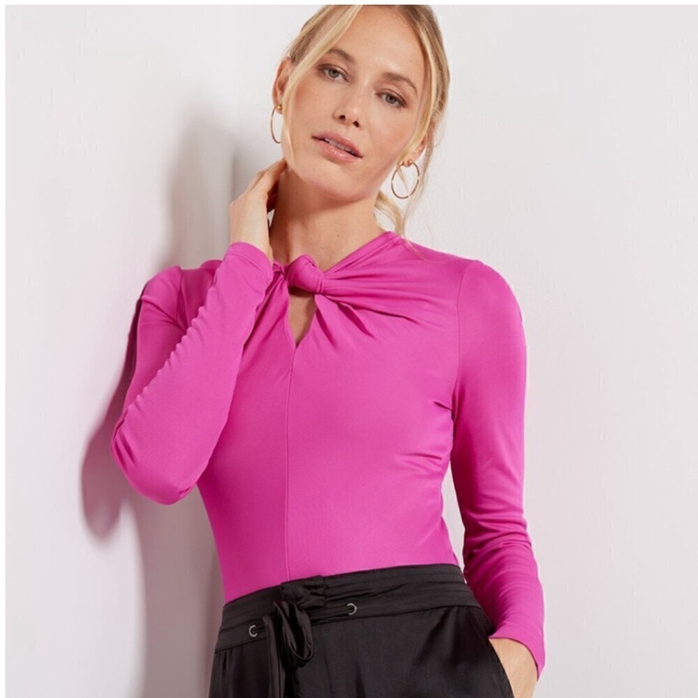 NWOT FARM Rio Long Sleeve Bodysuit in Pink